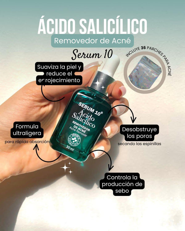 SERUM 10✨- Eliminador De Acné Con Ácido Salicílic