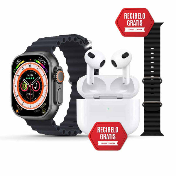 SmartWatch 9 ULTRA 2™ + Air pods + 12 correas de obsequio